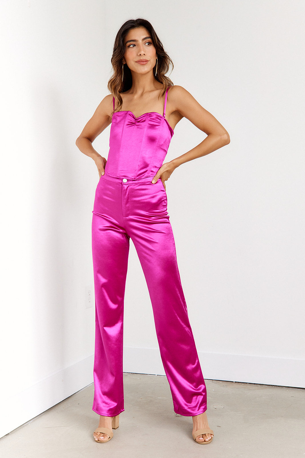 Jordana Satin Cropped Pant