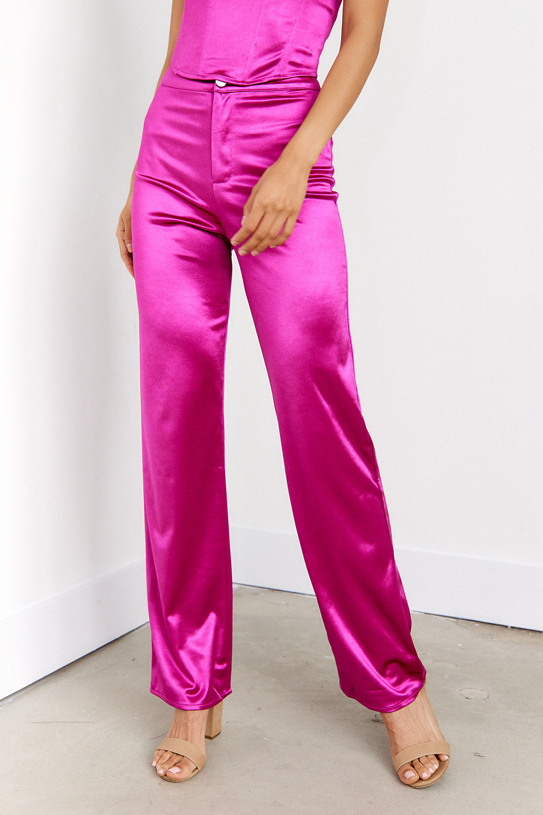 Jordana Satin Cropped Pant