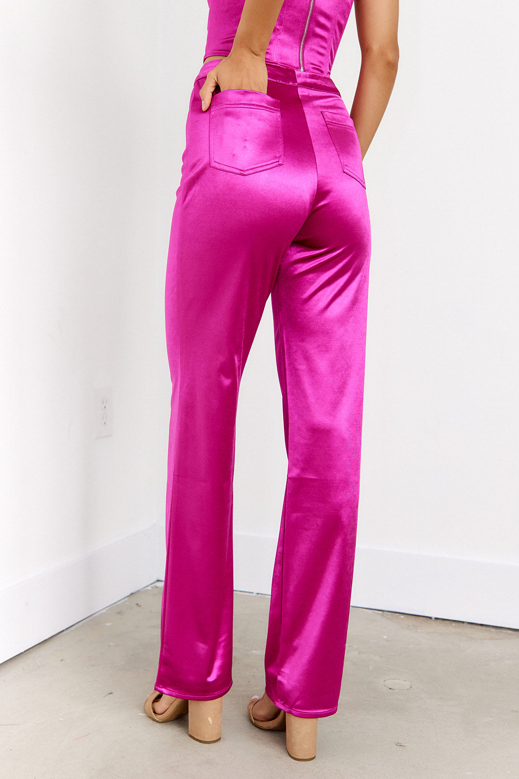 Jordana Satin Cropped Pant