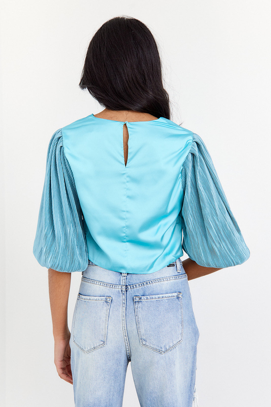 Jubilee Pleated Sleeve Blouse
