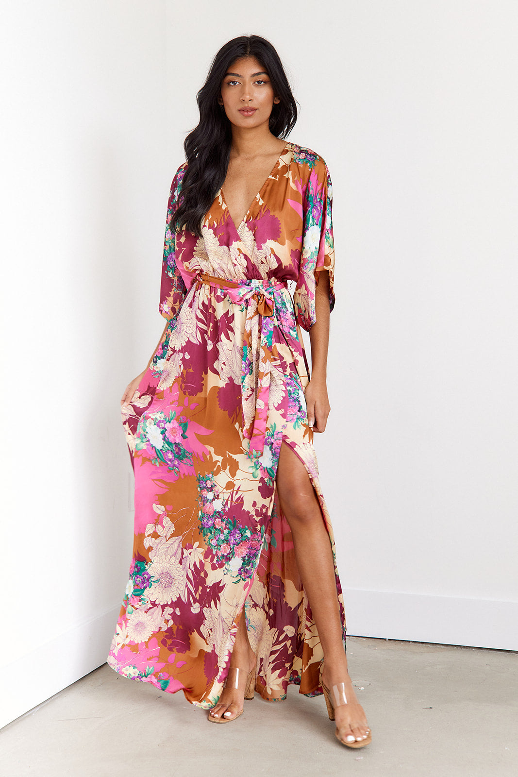 SALE- Akari Kimono Maxi Dress