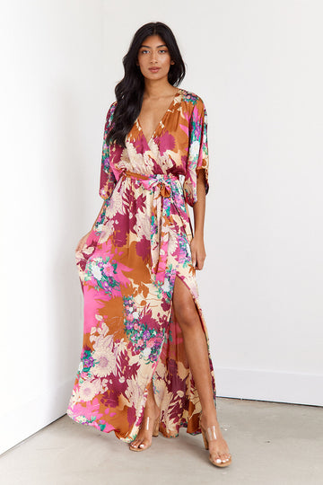 SALE- Akari Kimono Maxi Dress