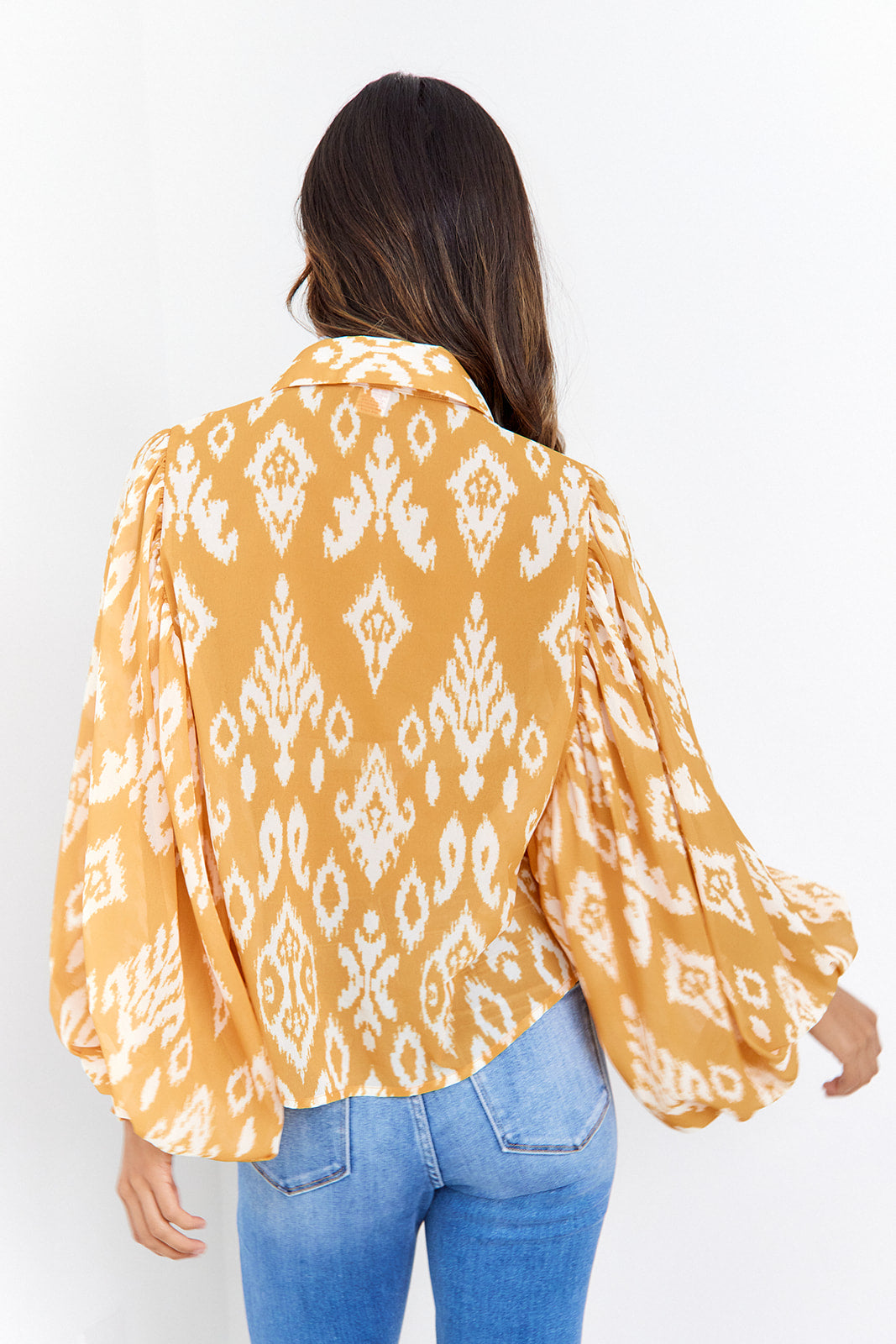 Asterin Button Up Printed Blouse