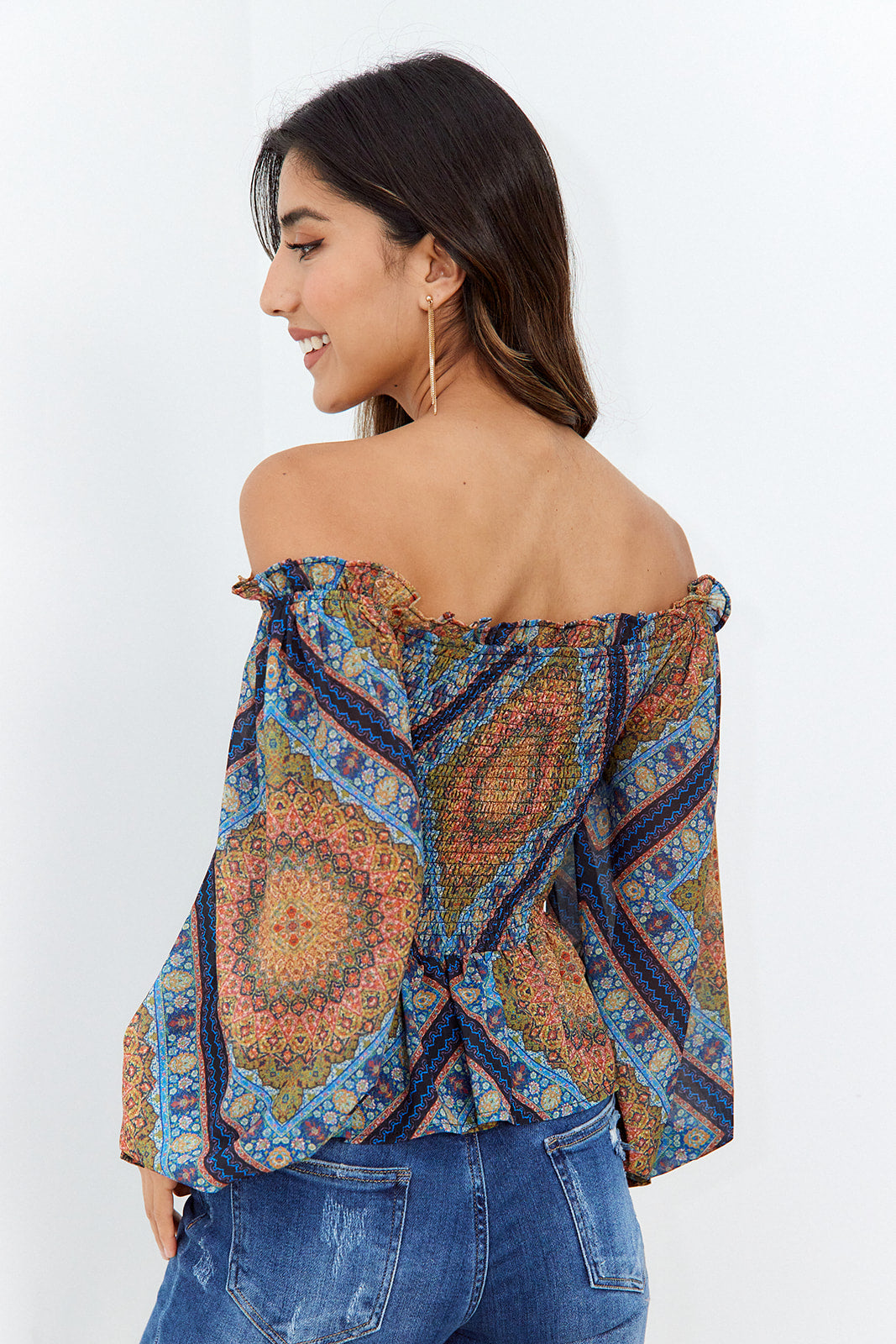 SALE - Orianna Off The Shoulder Smocked Top