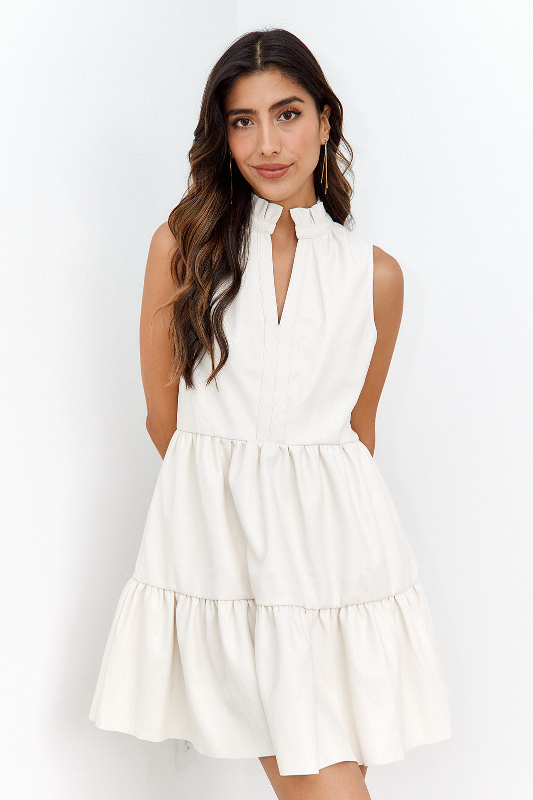 Maree Leather Mini Dress
