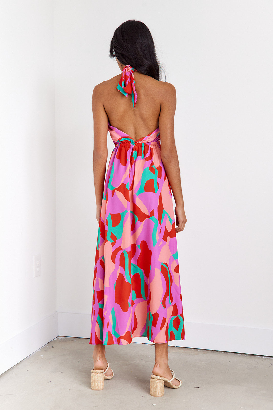 SALE- Lively Cut Out Halter Maxi Dress