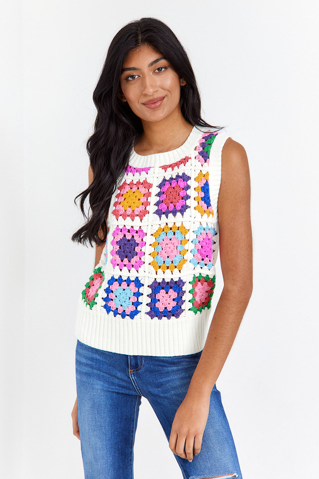 SALE - Irelynn Crochet Sweater Vest