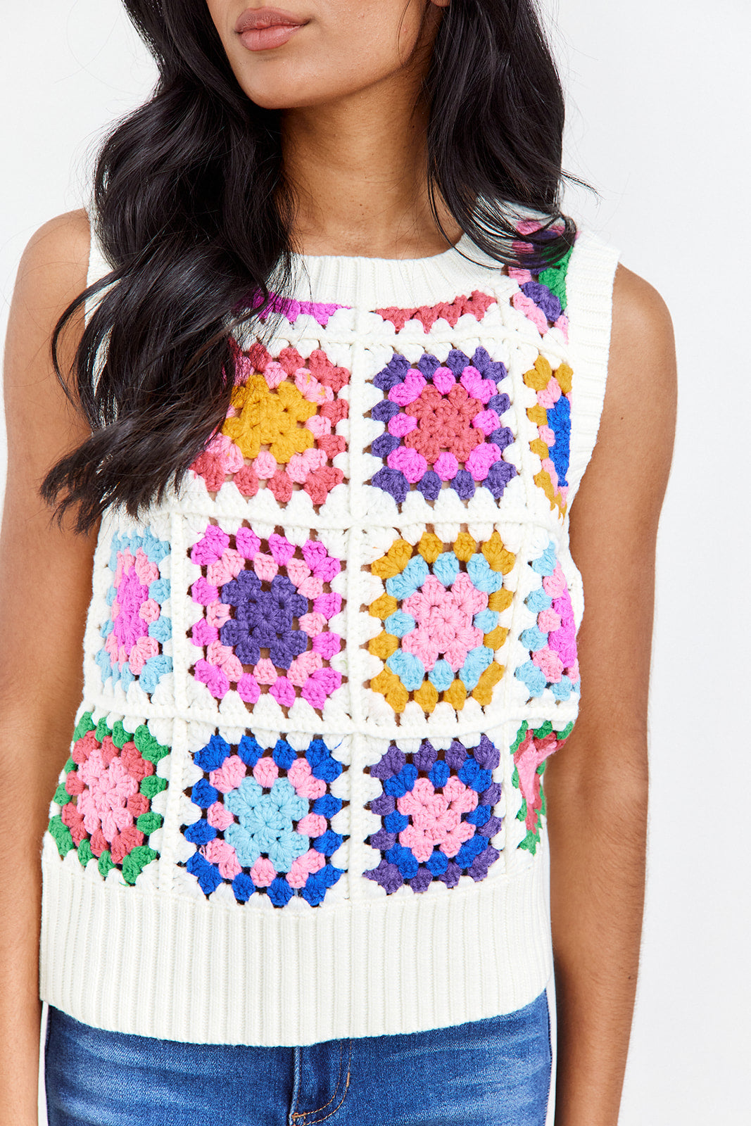 SALE - Irelynn Crochet Sweater Vest