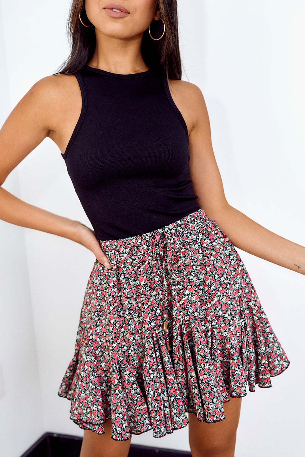 Cortez Floral Printed Mini Skirt