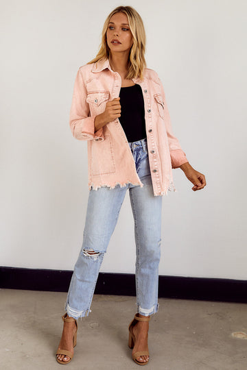 Cara Distressed Denim Jacket