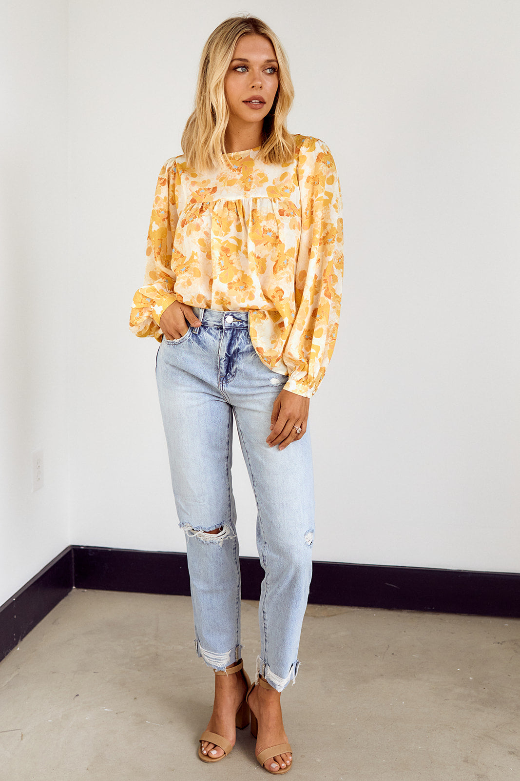 Milton Floral Long Sleeve Blouse