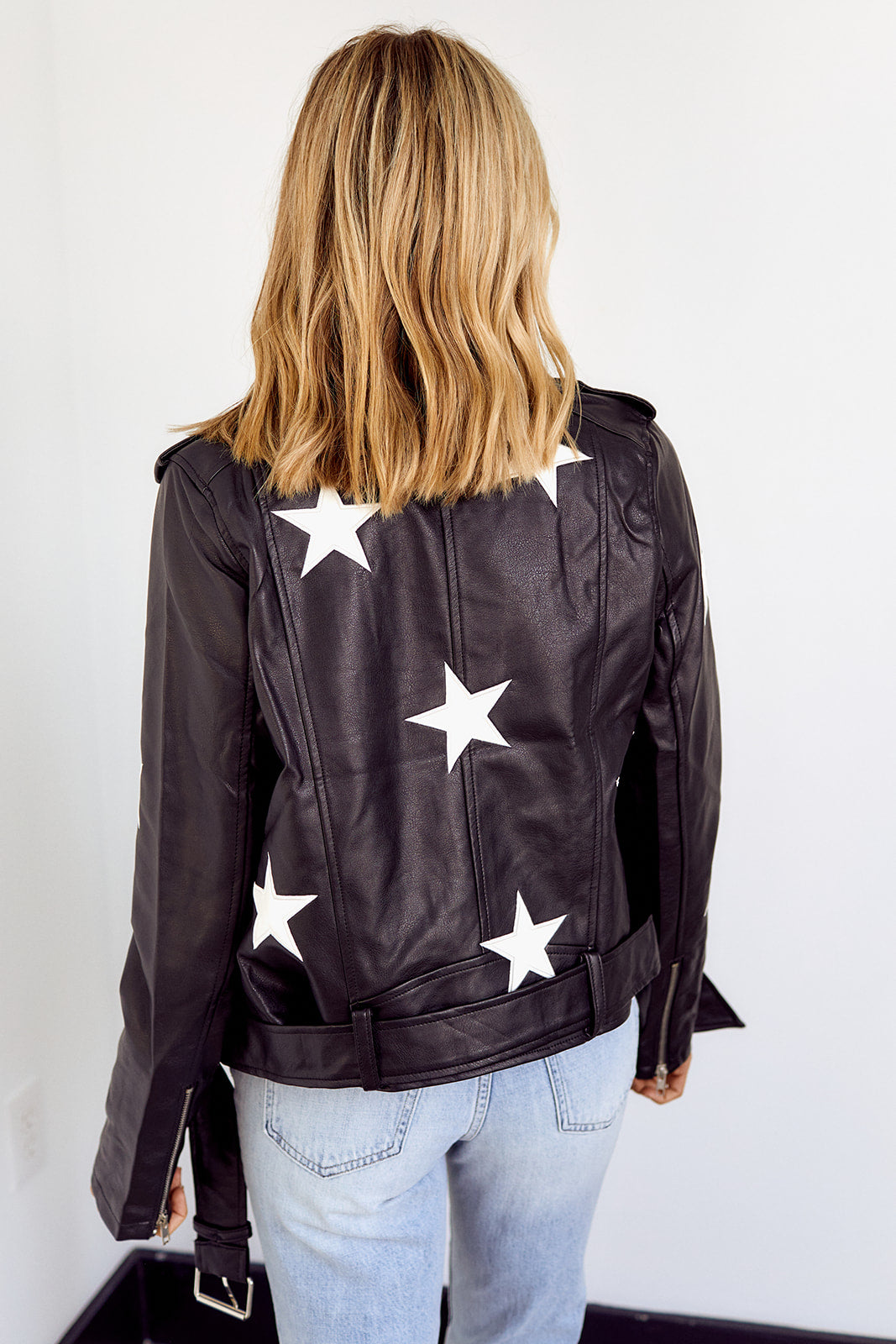Lenci Star Faux Leather Jacket