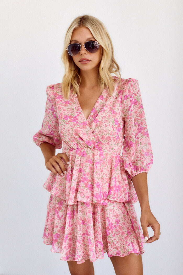 Lula Floral Print Tiered Dress