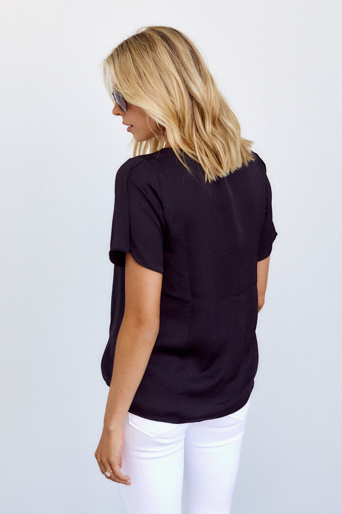 Dawn Short Sleeve V Neck Blouse