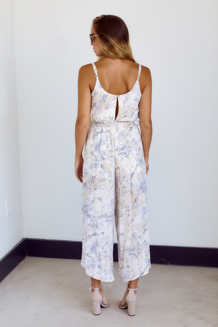 River Sleeveless Printed Jumpsuit