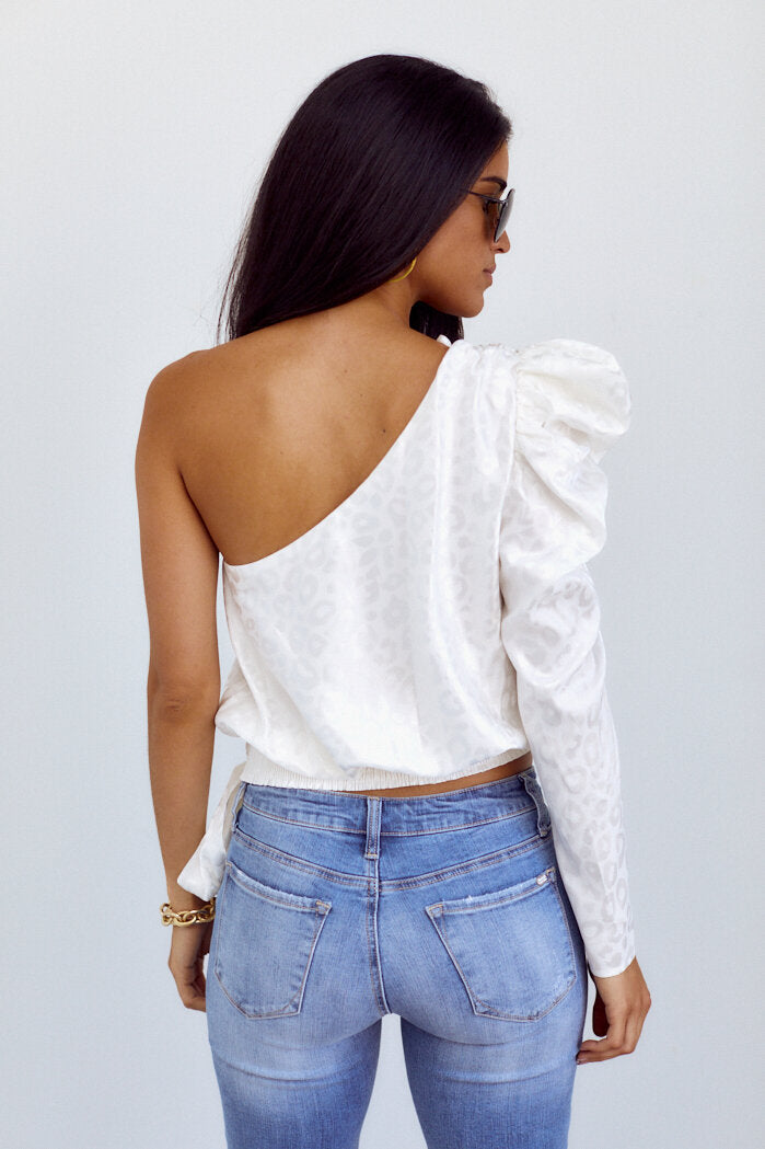 Banks One Shoulder Animal Print Top