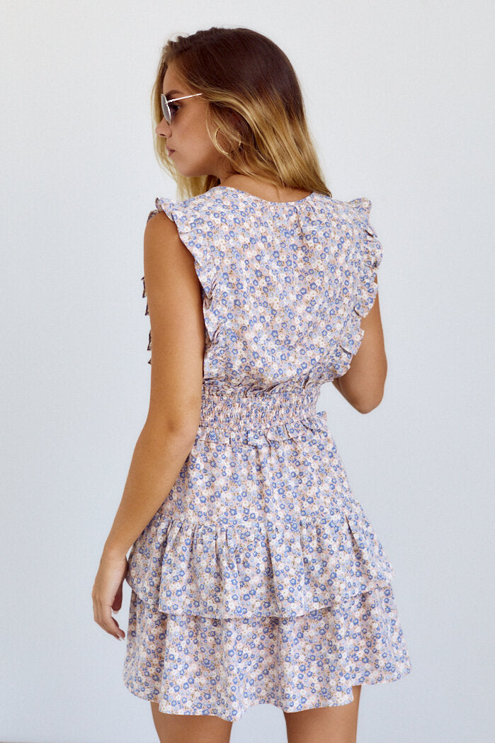 Annalena Smocked Floral Print Dress
