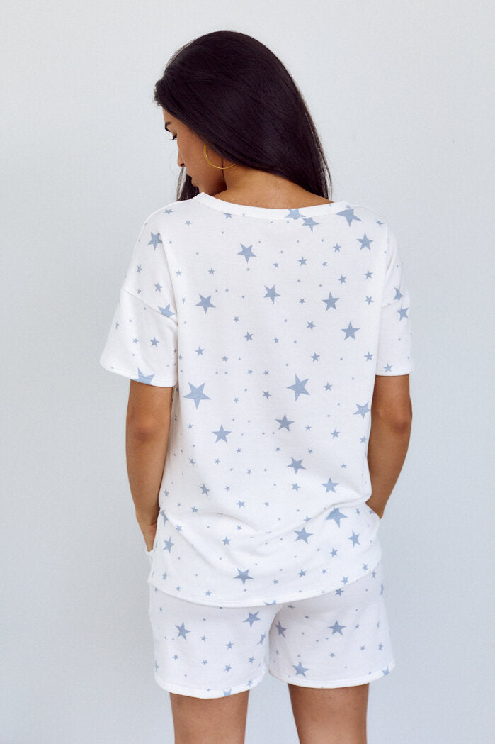 Mia Star Print Lounge Top