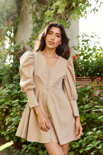 SALE- Rosalind Long Sleeve Puff Mini Dress