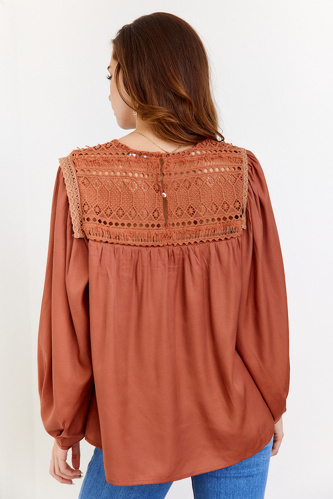 SALE- Kalena Flowy Lace Blouse