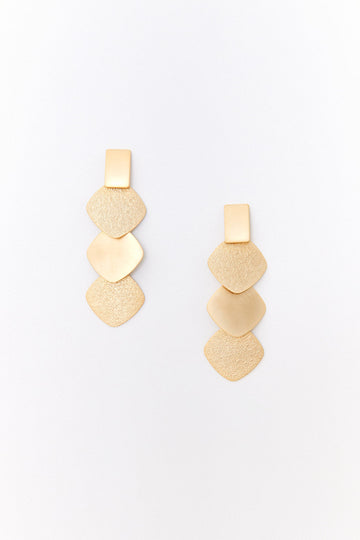 Jillian Textured Square Earrings