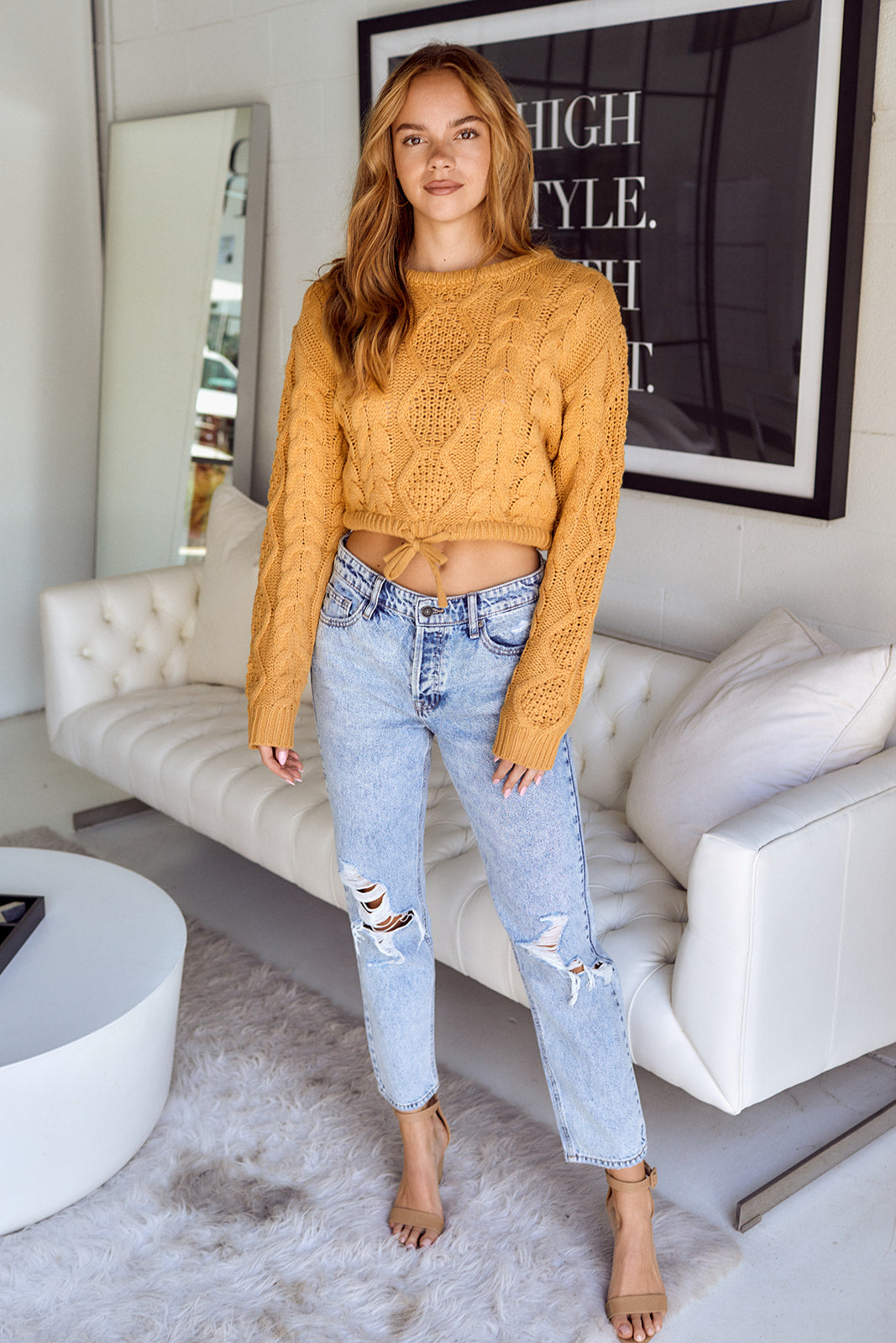 Sansing Tie Waist Sweater