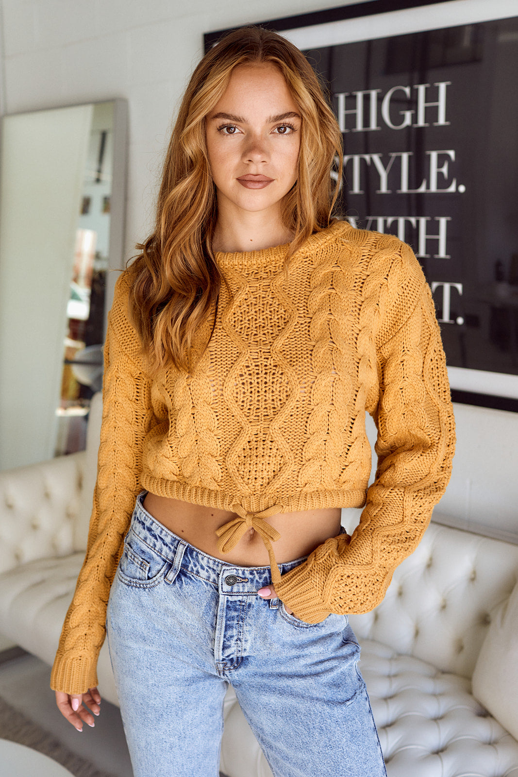 Sansing Tie Waist Sweater