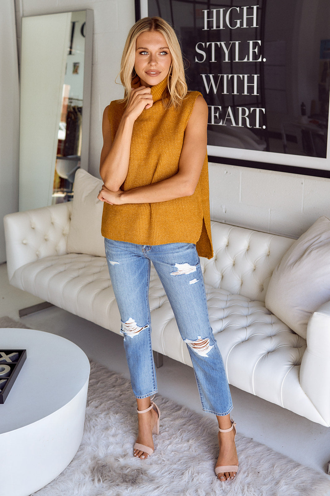 Garmon Sleeveless Turtleneck Sweater
