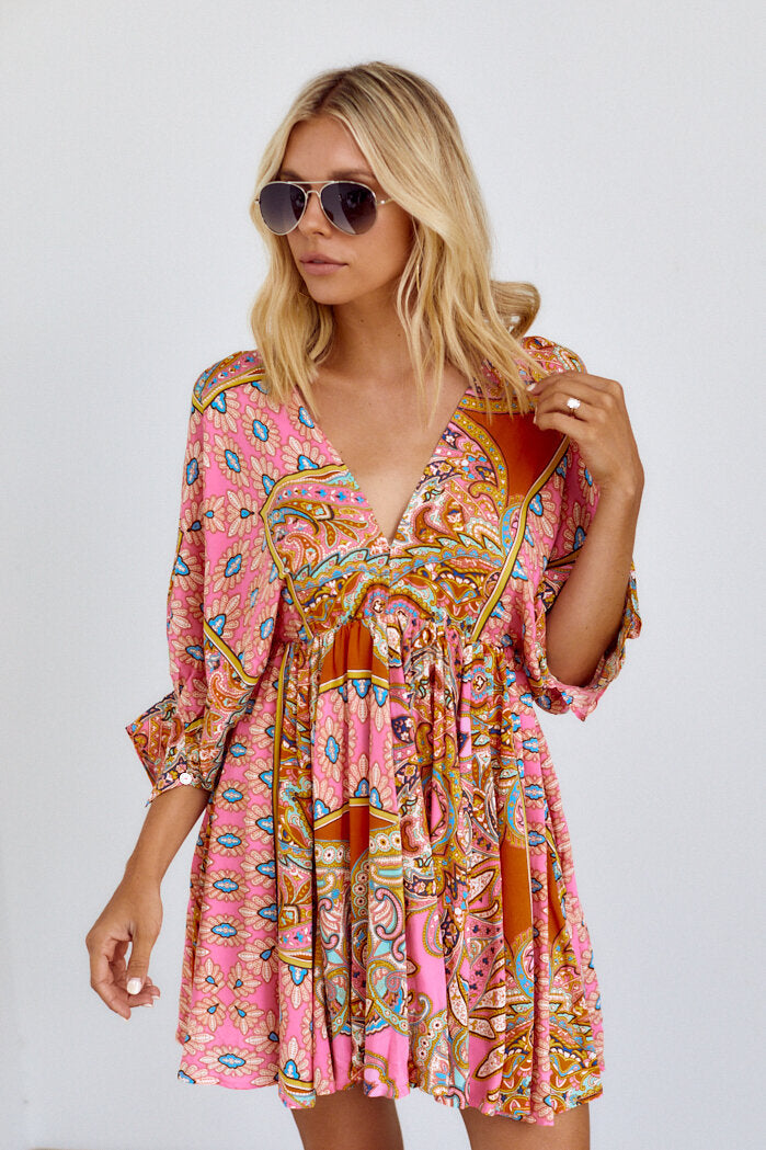 Rhoda Paisley Print Dress