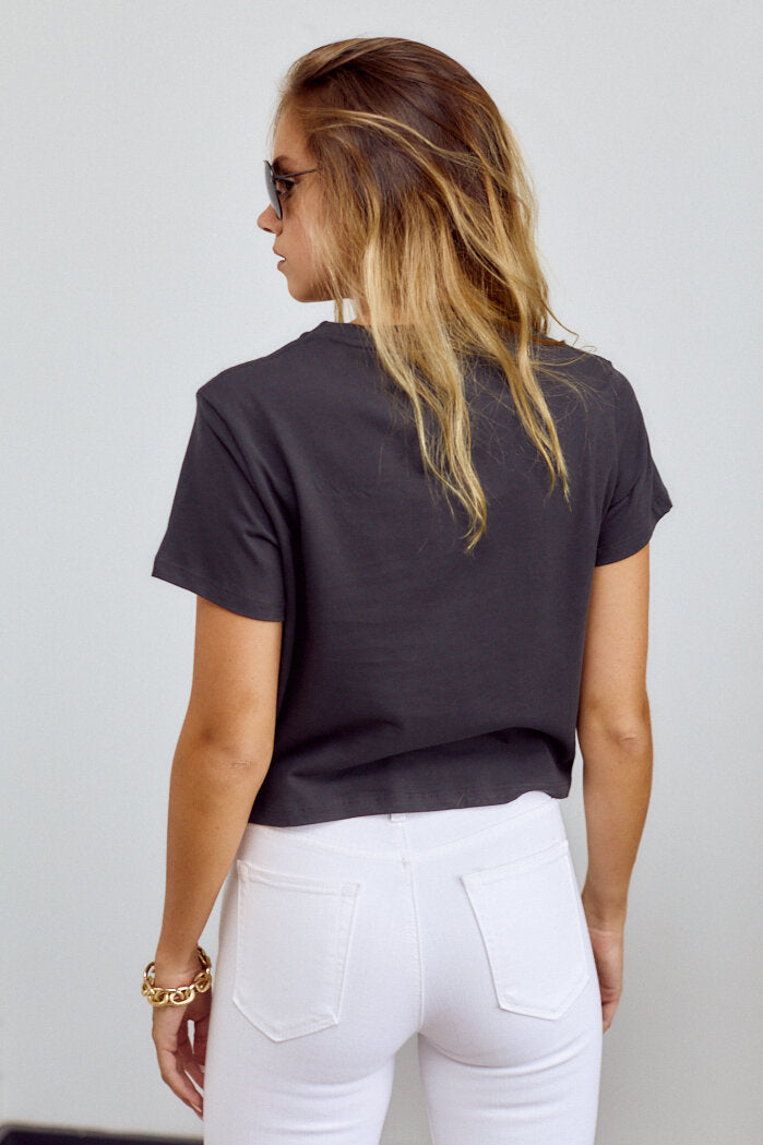 Longhorn Cropped Graphic Tee
