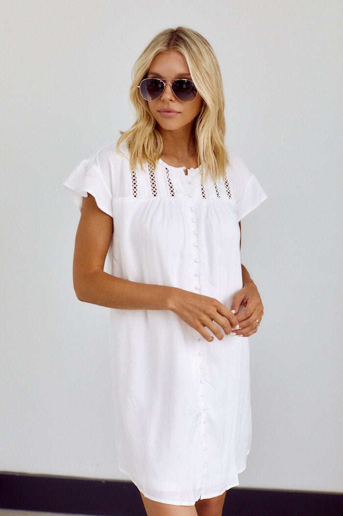 Katerina Button Detail Mini Dress