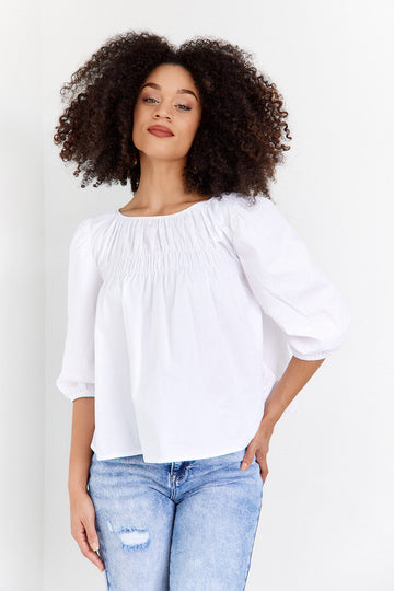 SALE- Elowyn Smocked Blouse