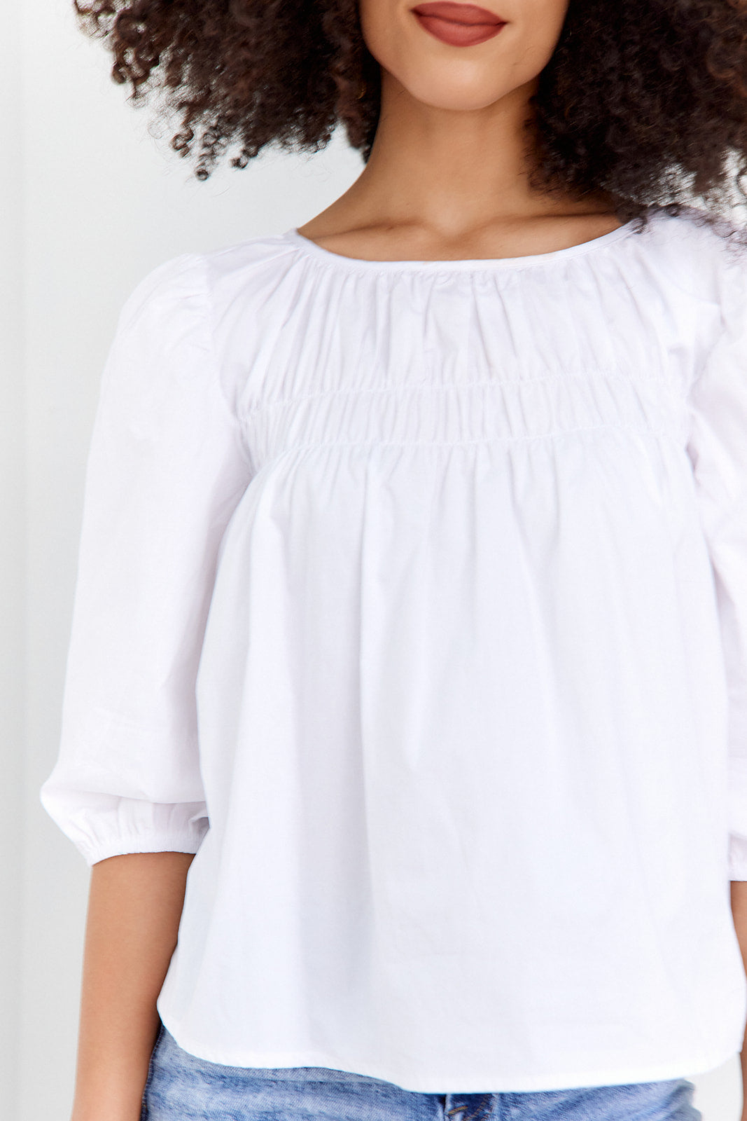 SALE- Elowyn Smocked Blouse