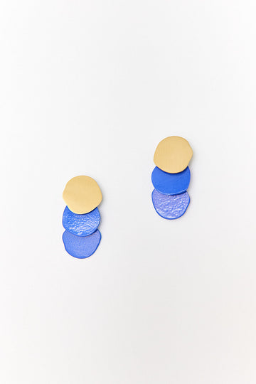SALE - Ink + Alloy Matte Brass Circle Earrings