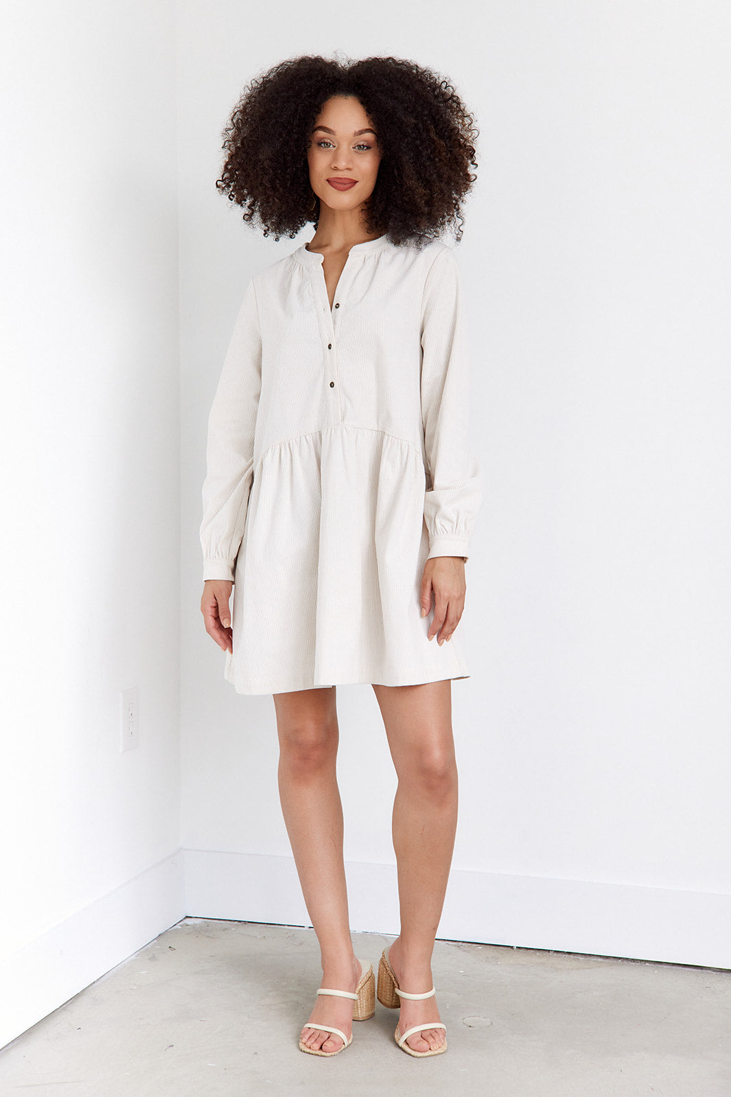 Soleil Mini Corduroy Dress
