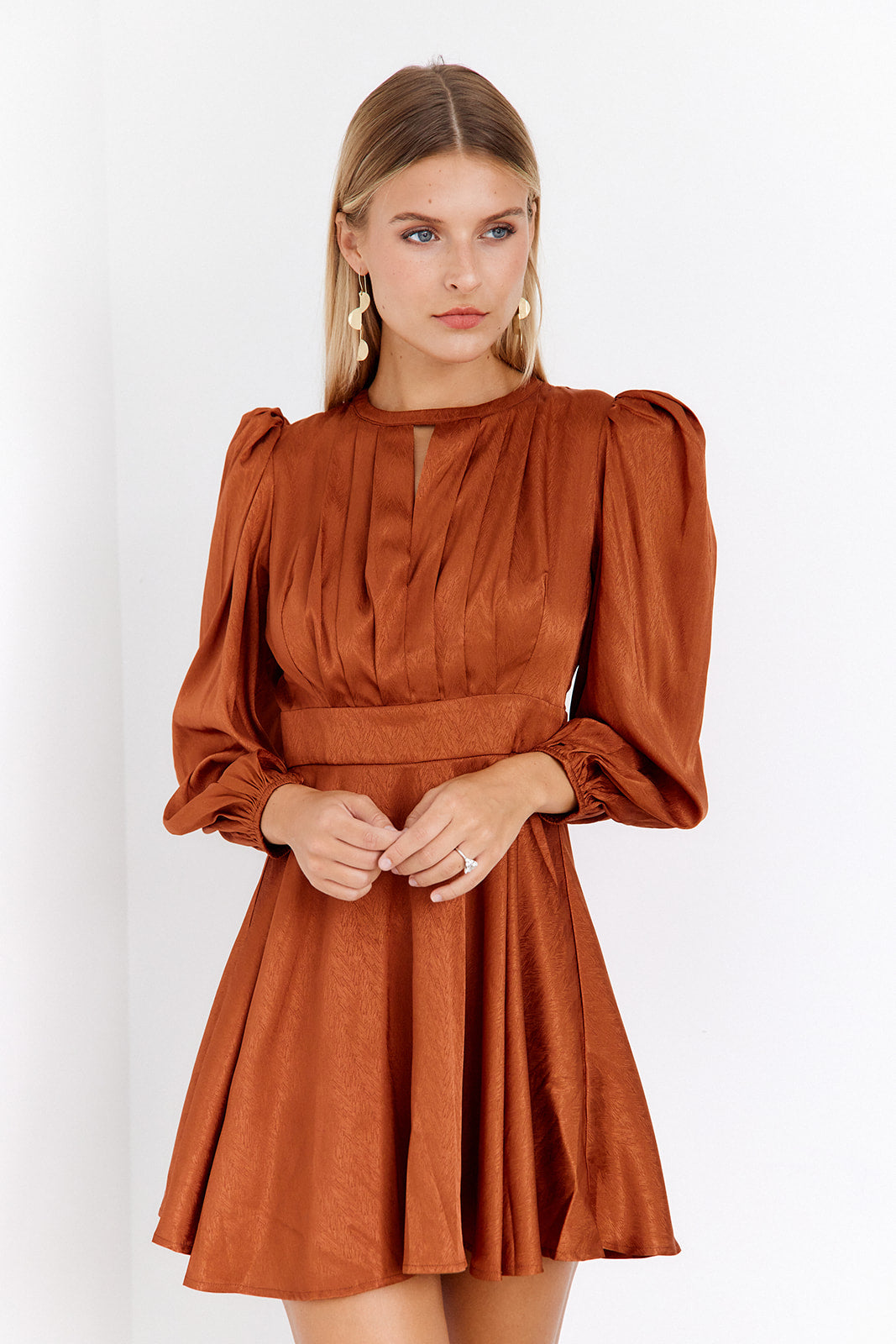 SALE - Adelynn Pleated Mini Dress