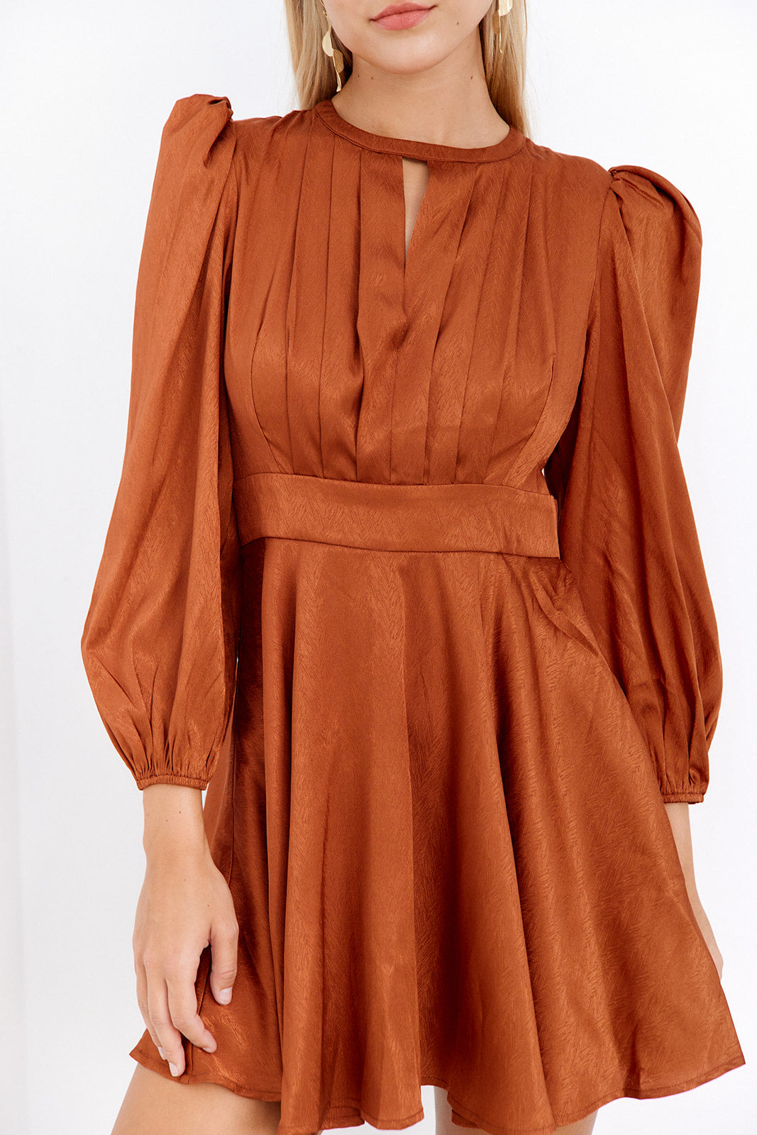 SALE - Adelynn Pleated Mini Dress