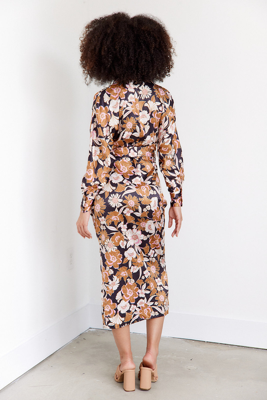 SALE - Raquel Floral Tie Front Midi Dress