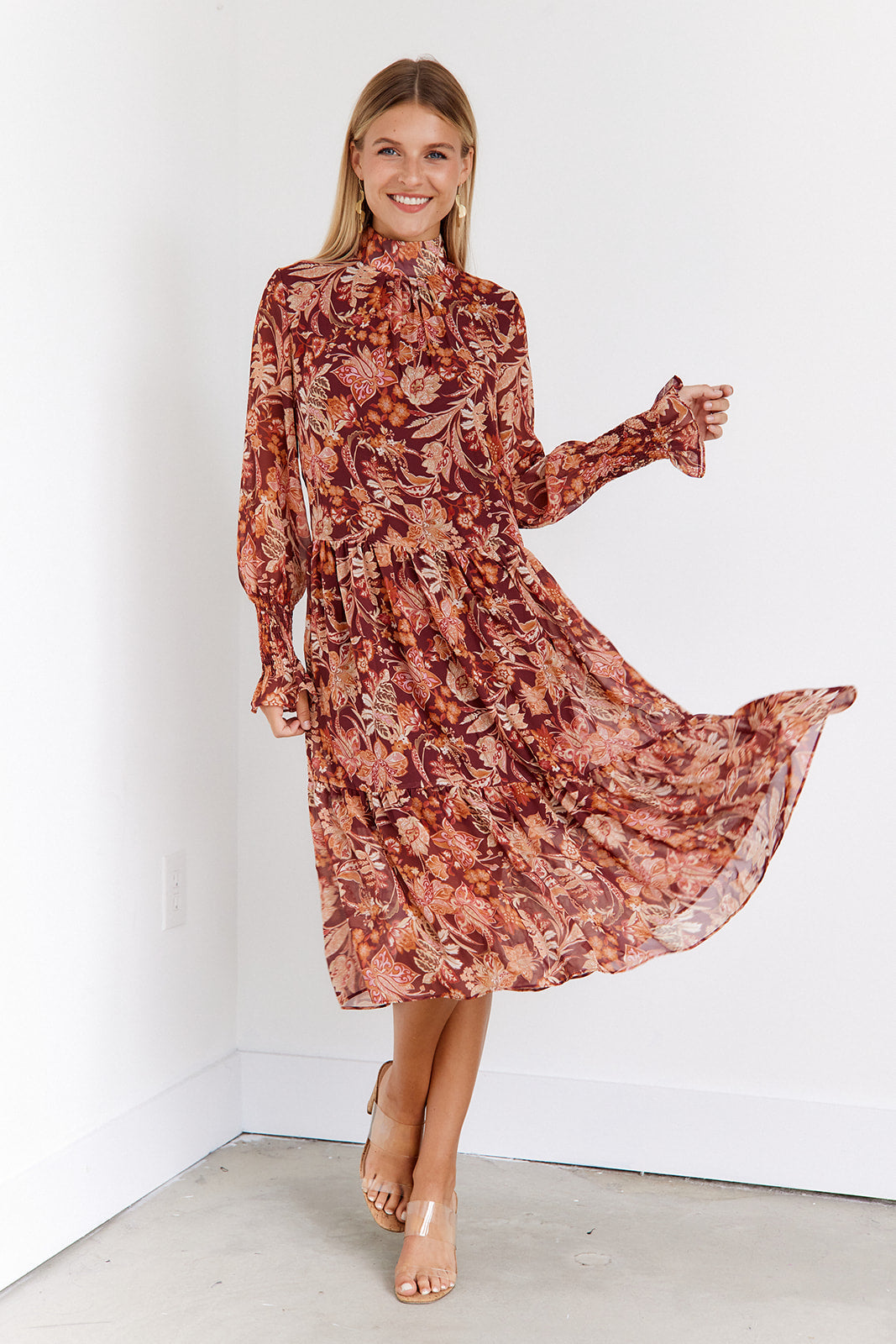 SALE - Corrine Floral Midi Dress