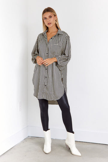Larisa Houndstooth Printed Tunic