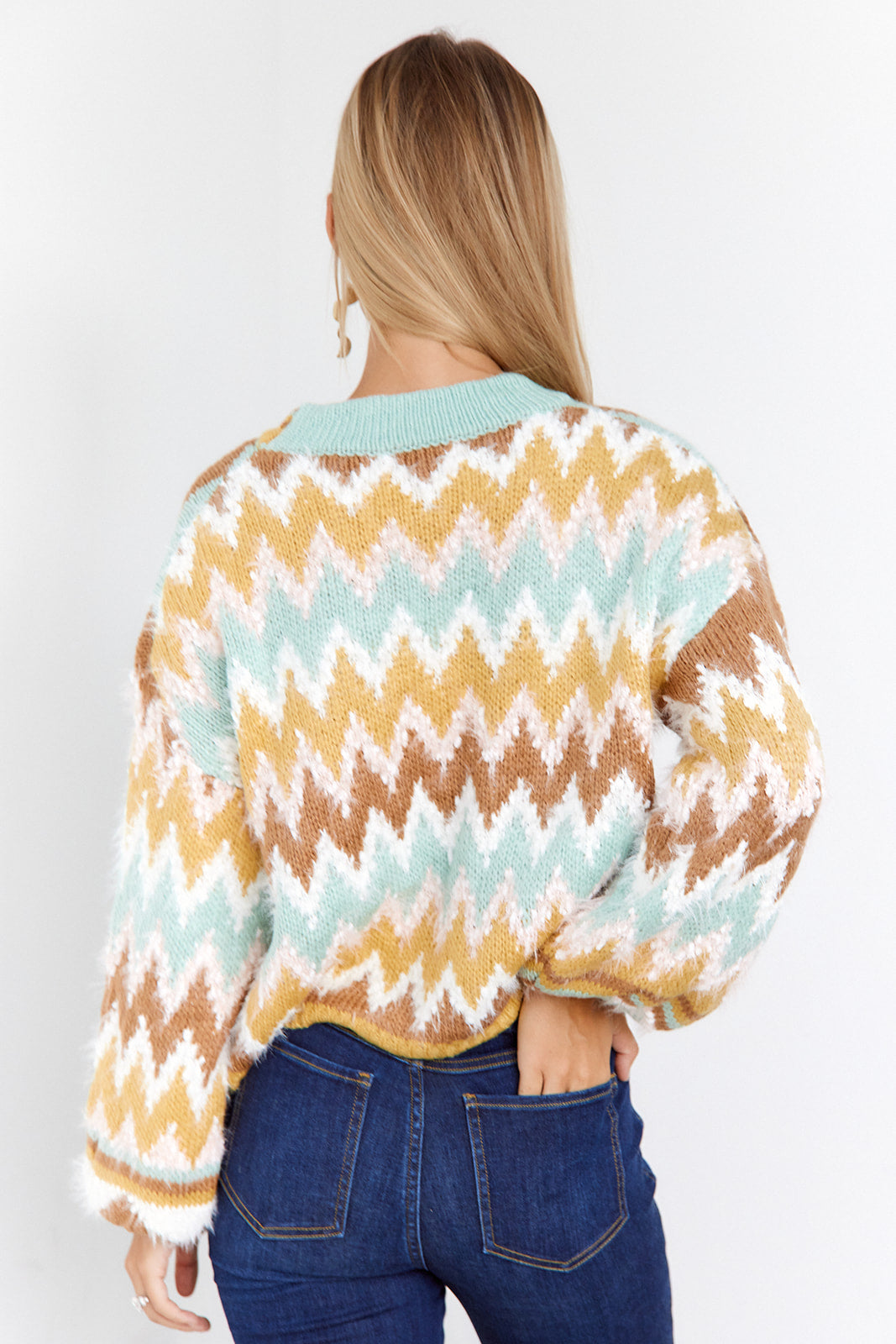 SALE - Aleah Chevron Sweater