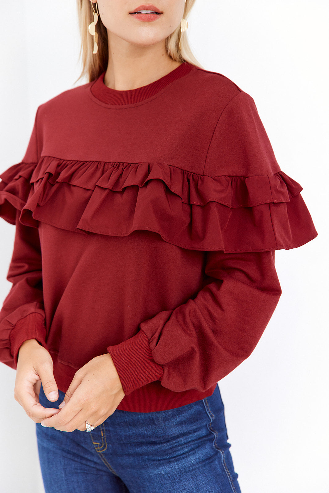 SALE - Sierra Ruffle Detail Sweatshirt