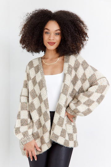 SALE - Sasha Checkered Cardigan