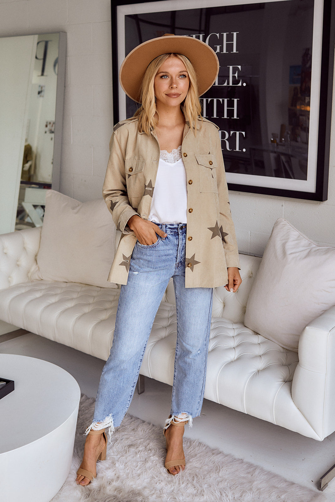 Marcie Star Print Utility Jacket
