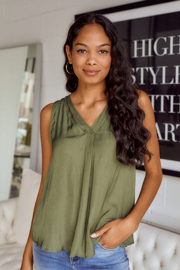 Melli Sleeveless Satin Blouse
