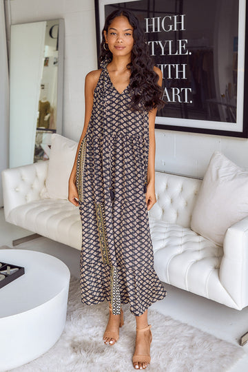 Lyna Sleeveless Printed Maxi Dress