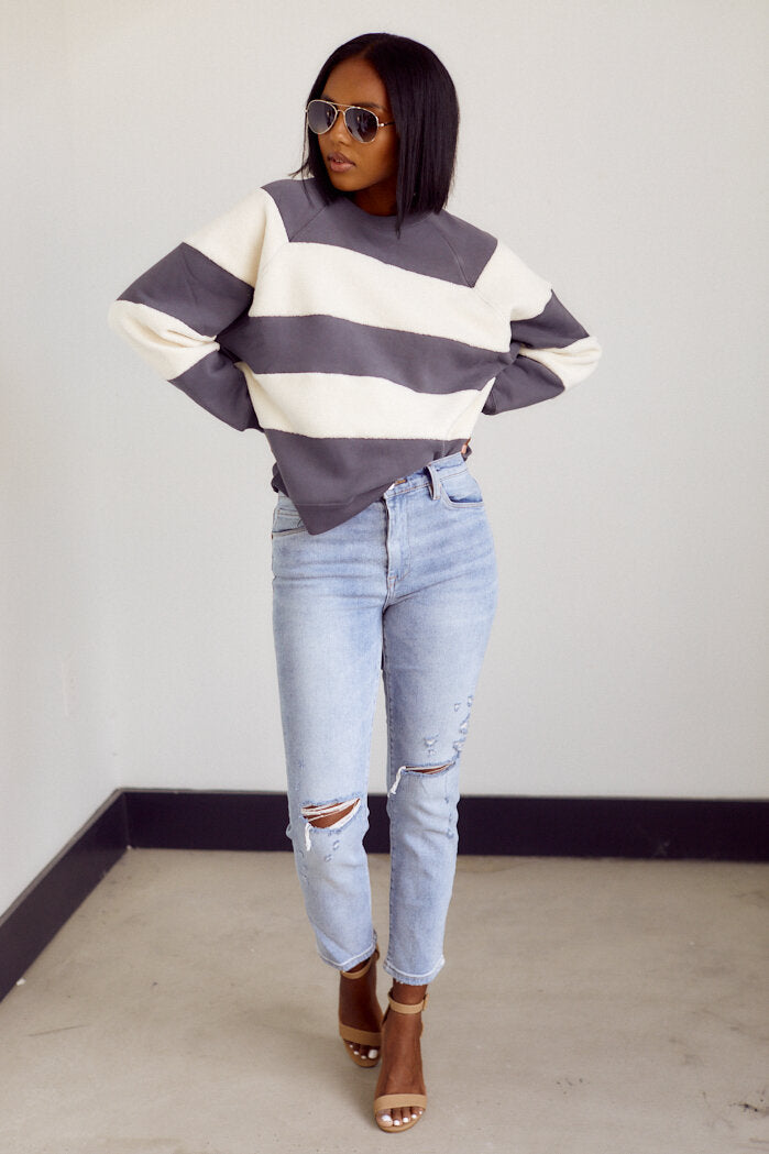 Honora Stripe Sweatshirt
