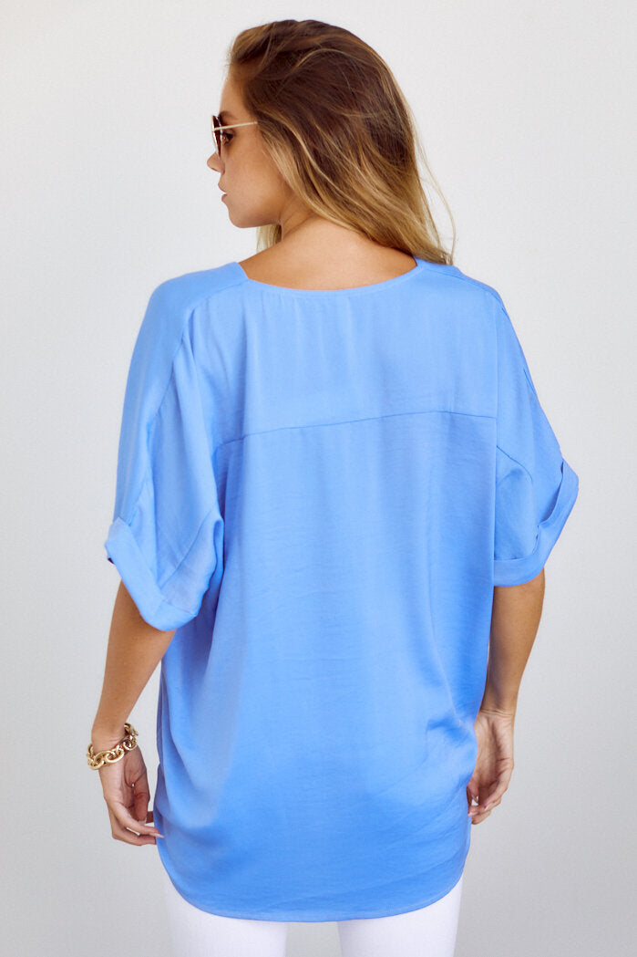 Harper V Neck Short Sleeve Blouse