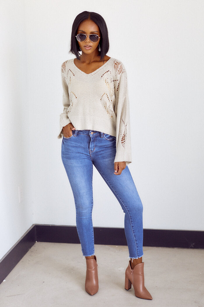 Lydian Cutout Detail Sweater