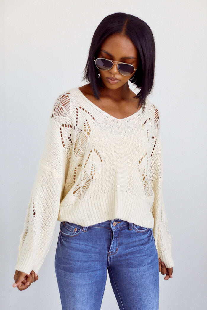 Lydian Cutout Detail Sweater